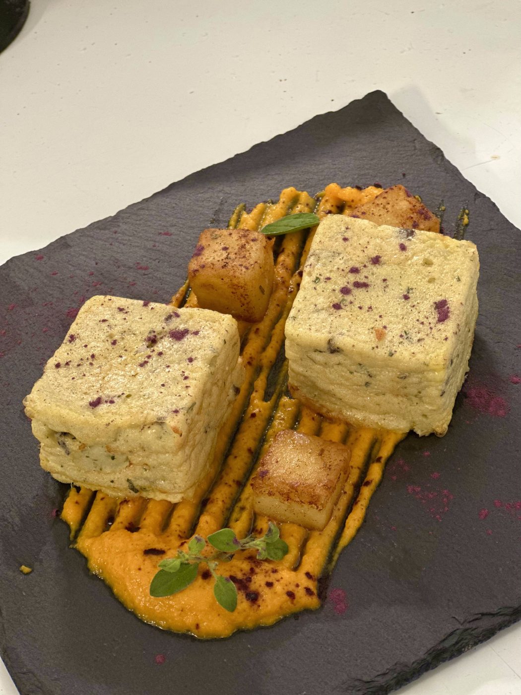Flan di verdure con crema